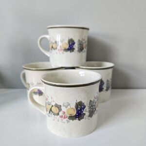 Vintage 1976 Royal Doulton Harvest Garland Set‎ Of 4 Mugs